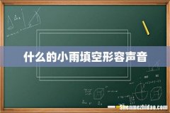 什么的小雨填空形容声音
