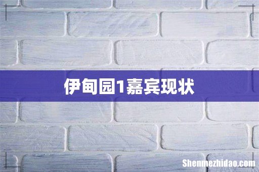 伊甸园1嘉宾现状