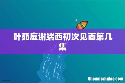 叶茹庭谢端西初次见面第几集