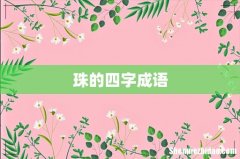 珠的四字成语
