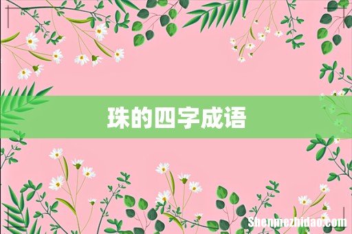 珠的四字成语