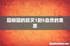 园明园的毁灭1到5自然的意思