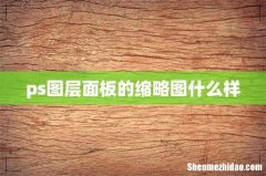 ps图层面板的缩略图什么样