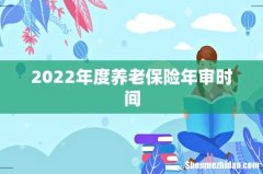 2022年度养老保险年审时间