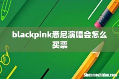 blackpink悉尼演唱会怎么买票