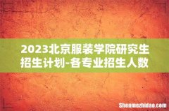 2023北京服装学院研究生招生计划-各专业招生人数是多少