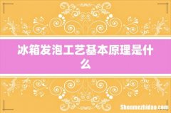 冰箱发泡工艺基本原理是什么