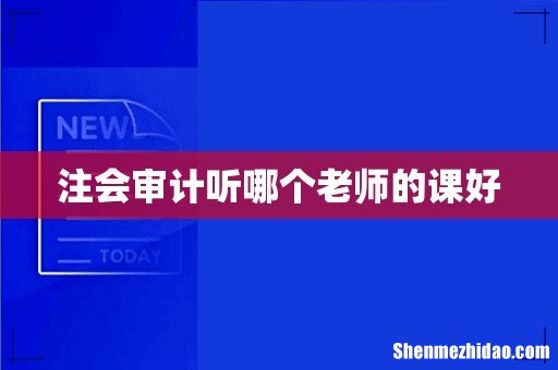 注会审计听哪个老师的课好