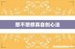 想不想修真自创心法
