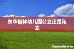 东华格林幼儿园公立还是私立