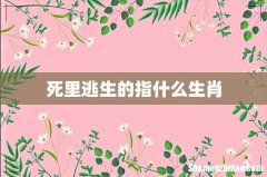 死里逃生的指什么生肖