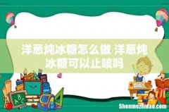 洋葱炖冰糖怎么做 洋葱炖冰糖可以止咳吗