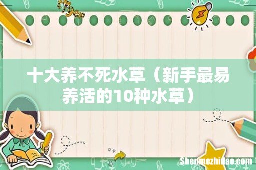 新手最易养活的10种水草 十大养不死水草