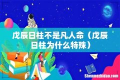 戊辰日柱为什么特殊 戊辰日柱不是凡人命