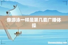 像游泳一样是第几套广播体操