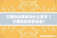 尔康的扮演者是谁 尔康的扮演者叫什么名字
