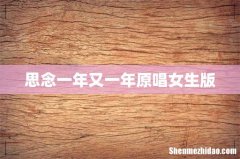 思念一年又一年原唱女生版
