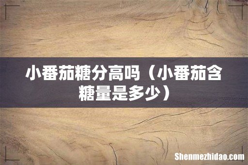 小番茄含糖量是多少 小番茄糖分高吗