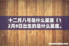 12月8日出生的是什么星座。 十二月八号是什么星座