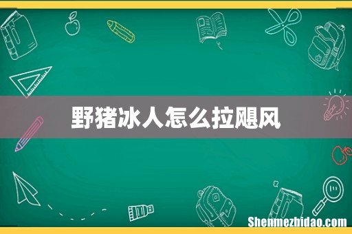 野猪冰人怎么拉飓风
