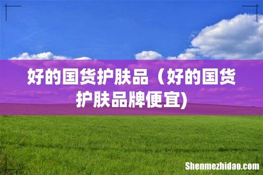 好的国货护肤品(好的国货护肤品牌便宜)