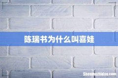陈瑞书为什么叫喜娃