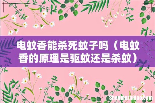 电蚊香的原理是驱蚊还是杀蚊 电蚊香能杀死蚊子吗