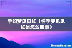 怀孕梦见见红是怎么回事 孕妇梦见见红