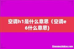空调h1是什么意思（空调e6什么意思)
