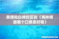 两种啤酒哪个口感更好喝 黑啤和白啤的区别