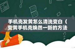 变黄手机壳焕然一新的方法 手机壳发黄怎么清洗变白