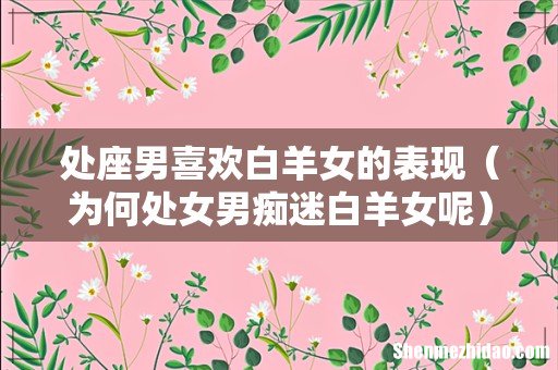 为何处女男痴迷白羊女呢 处座男喜欢白羊女的表现