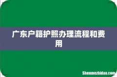 广东户籍护照办理流程和费用