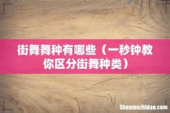 一秒钟教你区分街舞种类 街舞舞种有哪些