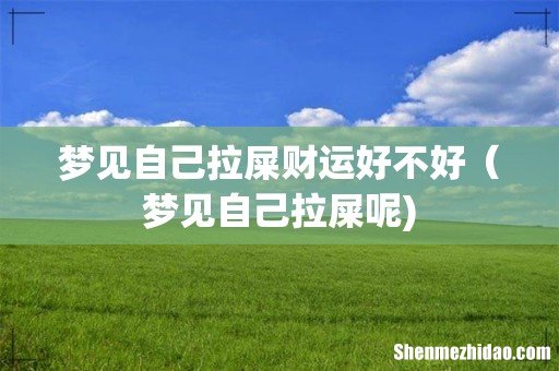 梦见自己拉屎财运好不好(梦见自己拉屎呢)