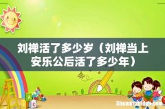 刘禅当上安乐公后活了多少年 刘禅活了多少岁