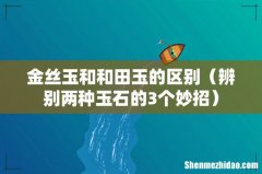 辨别两种玉石的3个妙招 金丝玉和和田玉的区别