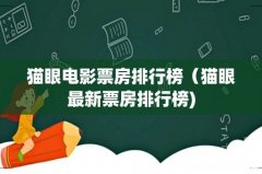 猫眼电影票房排行榜（猫眼最新票房排行榜)