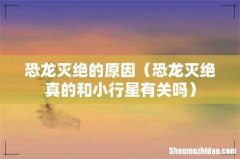 恐龙灭绝真的和小行星有关吗 恐龙灭绝的原因