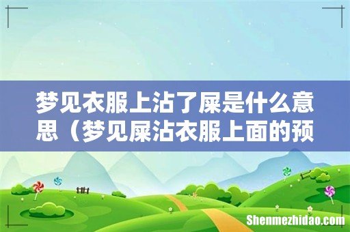 梦见屎沾衣服上面的预兆 梦见衣服上沾了屎是什么意思
