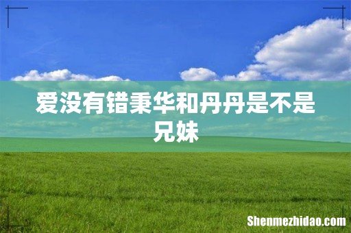 爱没有错秉华和丹丹是不是兄妹