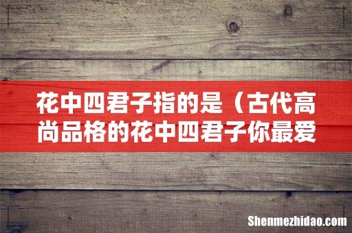 古代高尚品格的花中四君子你最爱哪种 花中四君子指的是