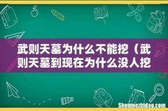 武则天墓到现在为什么没人挖不动 武则天墓为什么不能挖