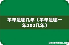 羊年是哪一年202几年 羊年是哪几年