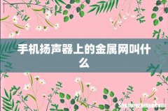 手机扬声器上的金属网叫什么