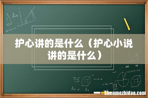 护心小说讲的是什么 护心讲的是什么