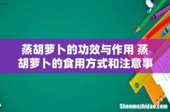 蒸胡萝卜的功效与作用 蒸胡萝卜的食用方式和注意事项