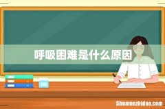 呼吸困难是什么原因