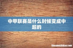 中甲联赛是什么时候变成中超的