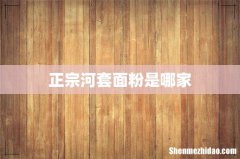 正宗河套面粉是哪家